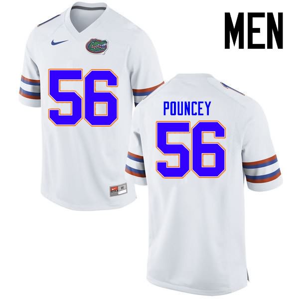 NCAA Florida Gators Maurkice Pouncey Men's #56 Nike White Stitched Authentic College Football Jersey RXP1064YI